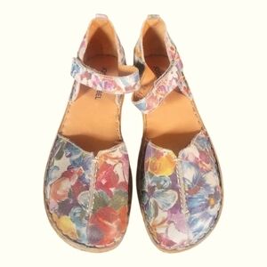 Josef Seibel Women's Floral Velcro Ankle Strap Rosalie 42 Handstitch EU 41